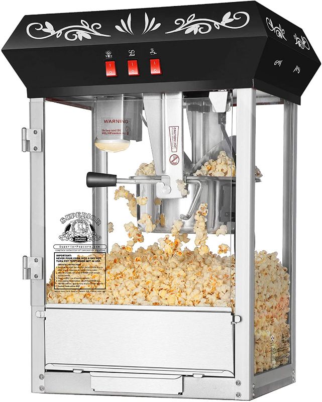 Photo 1 of Superior Popcorn Company Popcorn Machine, Counter Top, Black
