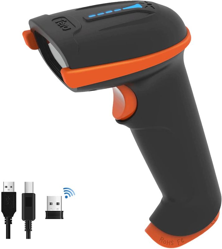 Photo 1 of Tera Barcode Scanner Wireless 1D Laser Cordless Barcode Reader with Battery Level Indicator, Versatile 2 in 1 2.4Ghz Wireless and USB 2.0 Wired
