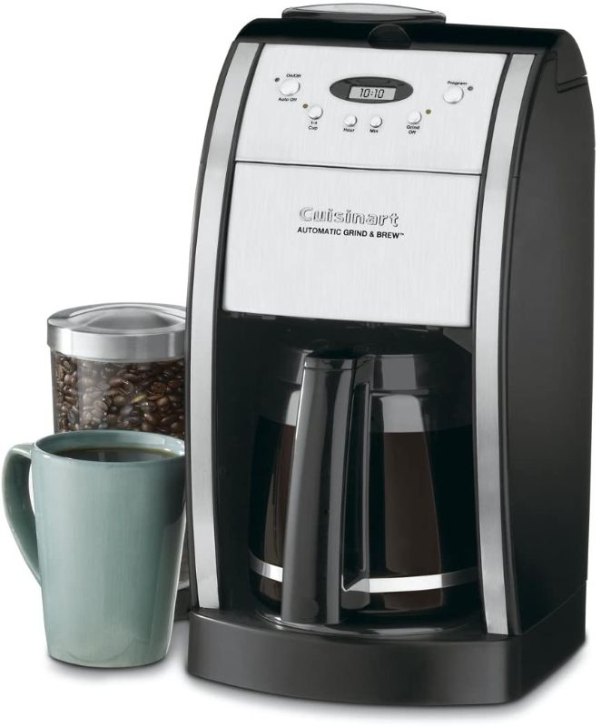 Photo 1 of Cuisinart DGB-550BKP1 Grind & Brew 12-Cup Automatic Coffeemaker with Italian Style, Brushed Metal
