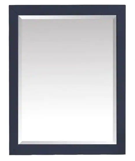 Photo 1 of *NOT exact stock picture, use for reference*
*SEE last pictures for damage*
Home Decorators Collection 24 in. W x 32 in. H Framed Rectangular Bathroom Vanity Mirror in Navy Blue