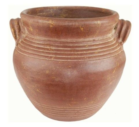 Photo 1 of *shiner and darker color IN PERSON* 
PR Imports 18 in. x 17 in. Clay Handled Urn