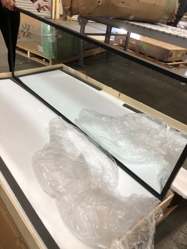 Photo 1 of *NOT exact stock picture, use for reference*
Full Length Mirror 65"x23.6" Standing, Vertical Black Frame Rectangle Full Body 
