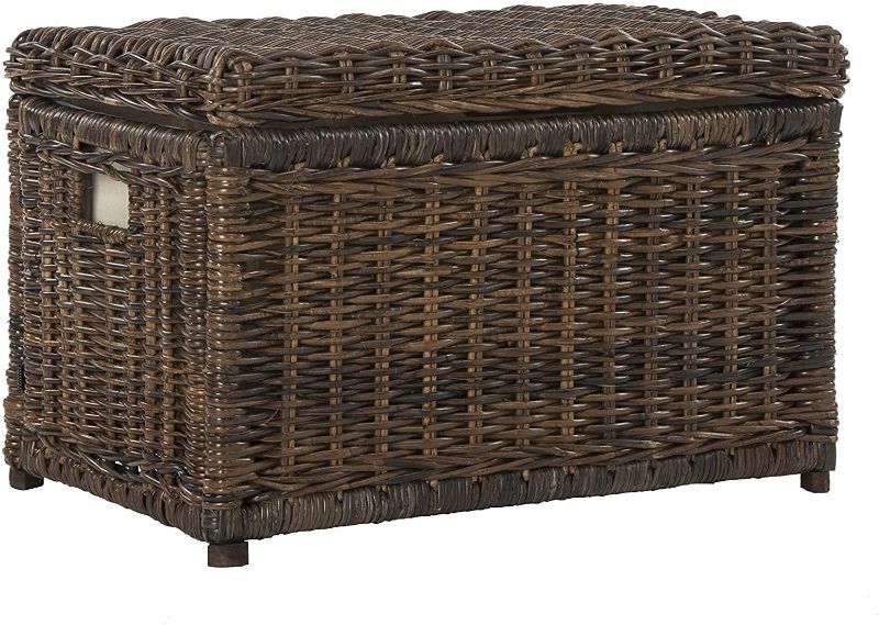 Photo 1 of *MISSING hardware*
happimess Elijah 30" Wicker Storage Trunk, Brown, 30.7 x 18.8 x 18.7 inches

