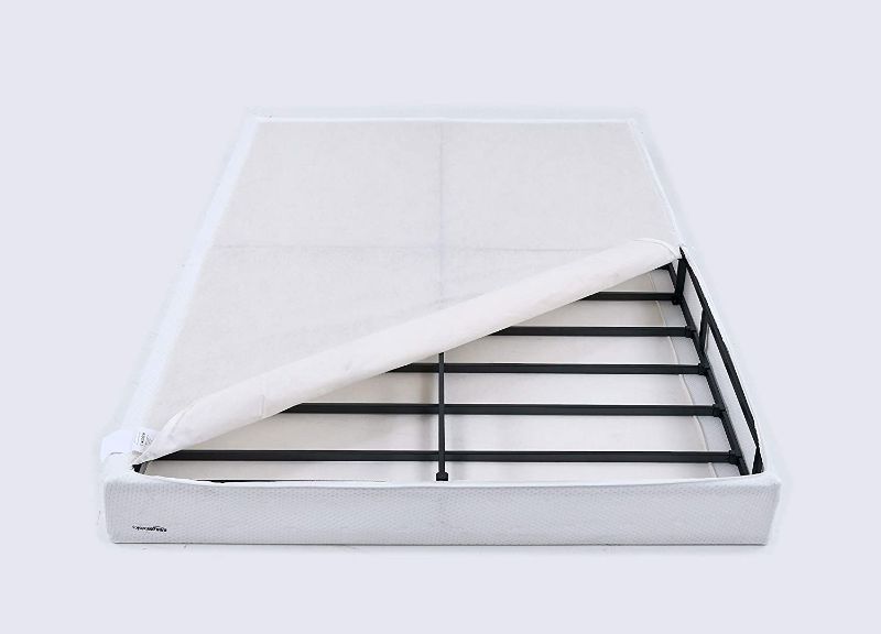 Photo 1 of *SEE last picture for damage*
Amazon Basics Smart Box Spring Bed Base, 7-Inch Mattress Foundation - King Size
