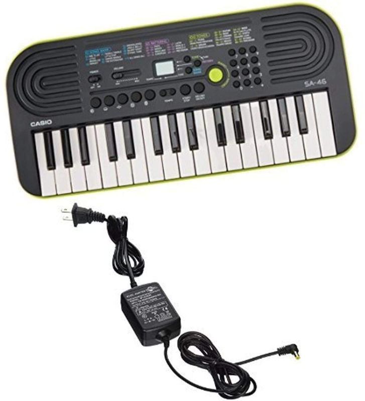 Photo 1 of *MISSING power cord* 
*batteries NOT included* 
Casio SA46 Portable Keyboard with World Tour Power Supply
