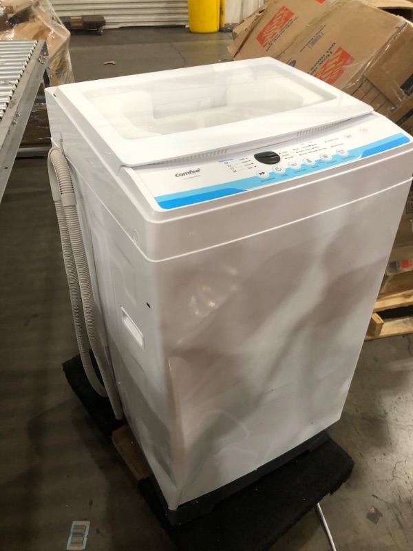 Photo 2 of *SEE last pictures for damage*
COMFEE’ 1.6 Cu.ft Portable Washing Machine, 11lbs Capacity, 6 Wash Programs Laundry Washer with Drain Pump, Ideal for Apartments, RV, Camping, Ivory White