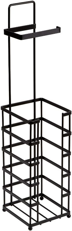 Photo 1 of *SEE last picture for damage*
Richards Homewares Vertical Free-Standing Jumbo and Mega Size 4-Rolls Toilet Paper Storage Holder with Dispenser, 5.94 x 5.94 x 25.35-Inch, Matte Black
