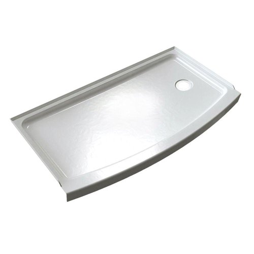 Photo 1 of American Standard Ovation Curve 30 in. X 60 in. Single Threshold Right Hand Drain Shower Base in Arctic White
