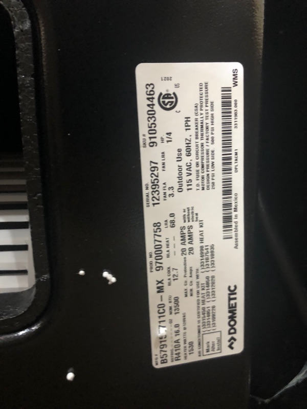 Photo 5 of Dometic BRISK II AC PW 410 A 13500 BTU WHT