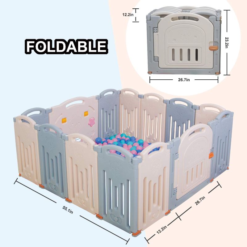 Photo 1 of *USED*
Uanlauo Foldable Baby Playpen Safety Play Yard for Toddler, Kids Activity Centre Indoor or Outdoor
