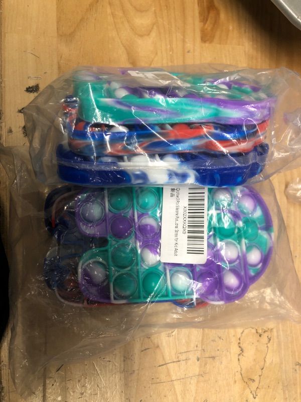 Photo 1 of **STOCK PHOTO COLORS ARE INCORRECT** 2-PACK : 3PCS Tie-dye Push pop pop Bubble Sensory Fidget Toy, Autism Special Needs Stress Reliever Toy for OCD Anxiety Help Restore Emotions, Anti-Anxiety Tool for Kids and Adult
