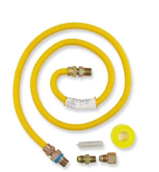 Photo 1 of **MISSING ONE OF THE FITTINGS** Everbilt 5 ft. Gas Dryer Connector Kit