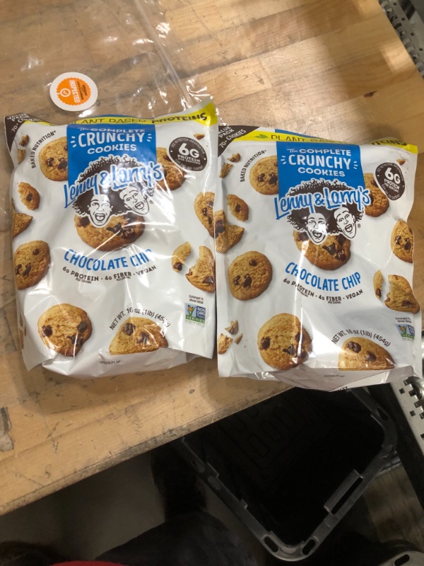 Photo 2 of Lenny & Larry's Complete Crunchy Cookie, Chocolate Chip Vegan Protein Cookies, 16 Ounce Bag, Pack of 2
NO REFUNDS NO RETURNS 