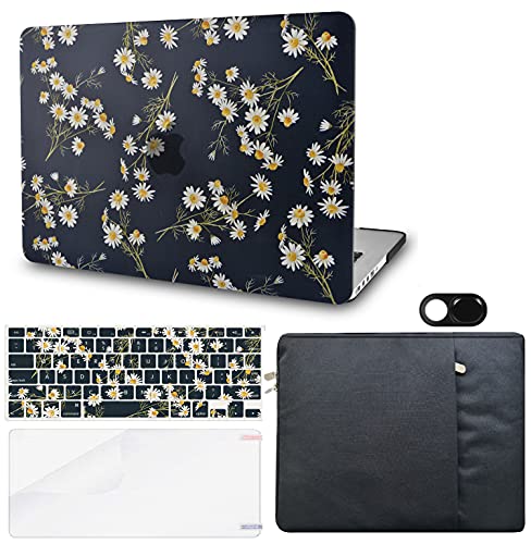 Photo 1 of KECC Compatible with MacBook Air 13 inch Case (2010-2017 Release) A1369/A1466 Plastic Hard Shell + Keyboard Cover + Sleeve + Screen Protector + Webcam Cover (White Daisies)