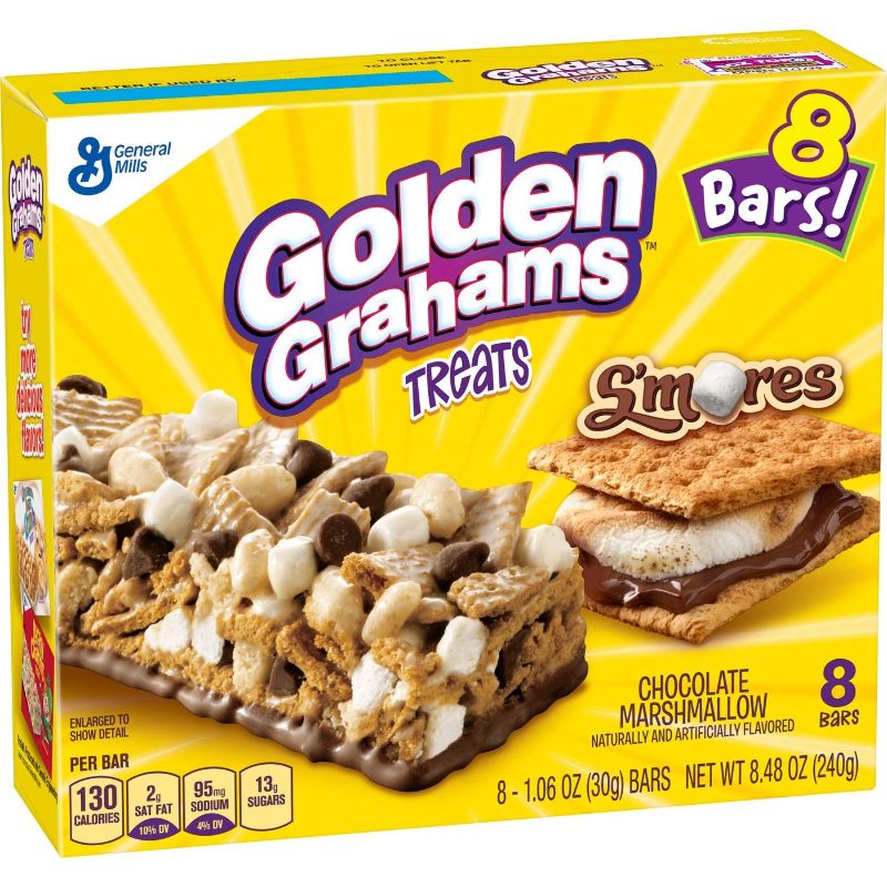 Photo 1 of  NON REFUNDABLE* BEST BY 03/29/2022* 6 BOXES
Treats Bar Golden Grahams Treats, Chocolate Marshmallow, 8 Count
