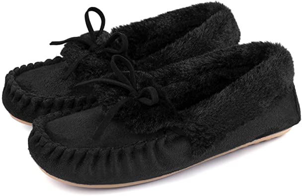 Photo 1 of Size 10 RockDove Women's Naomi Faux Fur Moccasin Slipper
