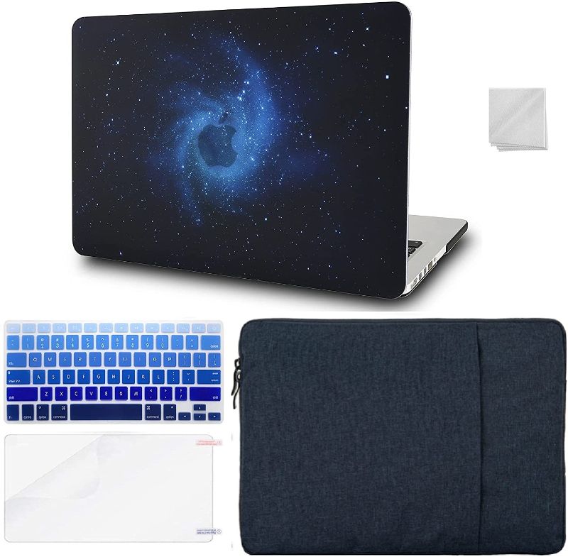 Photo 1 of KECC Compatible with MacBook Air 13 inch Case A1369/A1466 Plastic Hard Shell + Keyboard Cover + Sleeve + Screen Protector + Dust Cloth (Blue)
