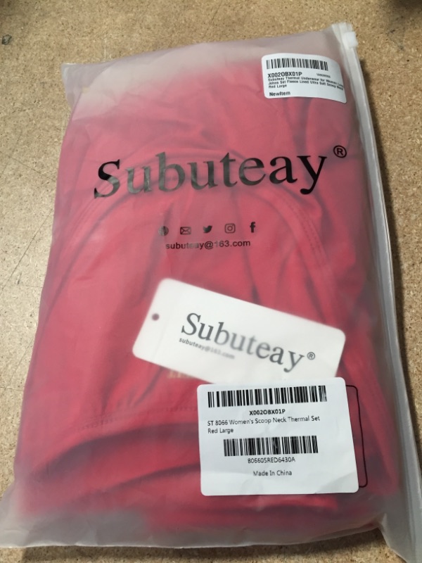 Photo 2 of Subuteay Thermal Underwear for Women Long Johns Set Fleece Lined Ultra Soft Scoop Neck-Large 
