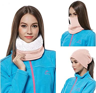 Photo 1 of LIVEALPHA Neck Warmer Gaiter Double Layer Winter Fleece Ski Snowboard Mask With Sherpa Lining for Men & Women
