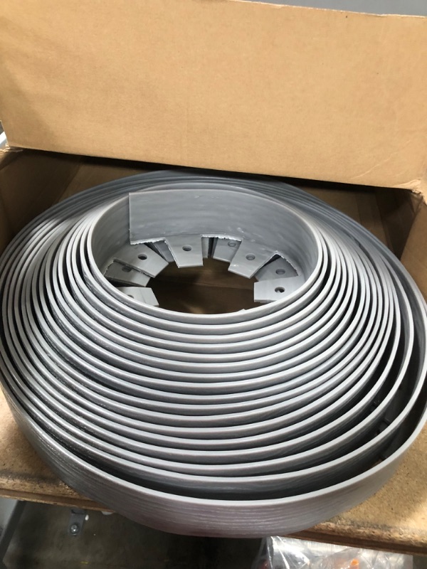 Photo 2 of ** COLOR GREY**
20 ft. No-Dig Landscape Plastic Edging Kit
