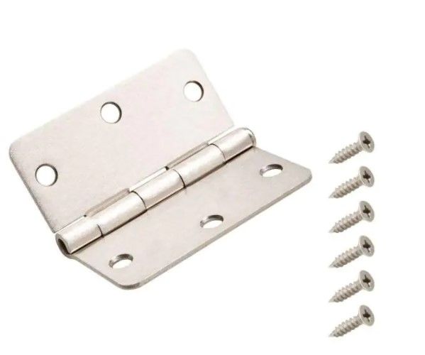 Photo 1 of ** SETS OF 17**
3 in. x 1/4 in. Satin Nickel Radius Door Hinge
