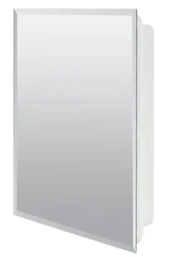 Photo 1 of ** SIMILAR IMAGE TO THE ITEM**
16 in. W x 20 in. H X 4 in. D Recessed or Surface Mount Frameless Beveled Bathroom Medicine Cabinet
