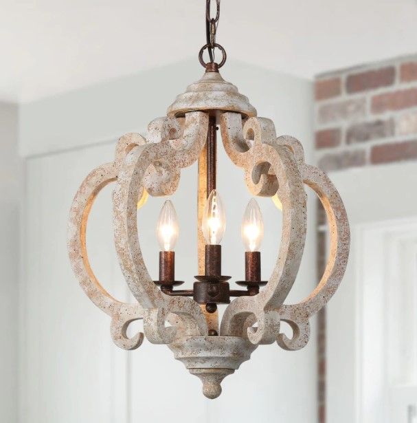 Photo 1 of **INCOMPLETE***
LNC Home Farmhouse Lantern, Kitchen Island Lantern Chandelier, NOT INCLUDED BULBS