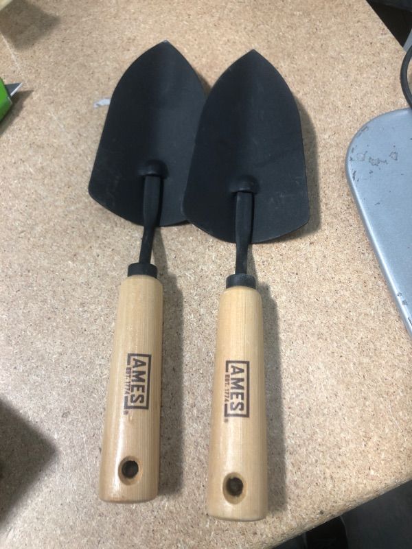 Photo 1 of **SET OF 2**
AMES 2446100 Tempered Steel Hand Trowel with Wood Handle, 13-Inch