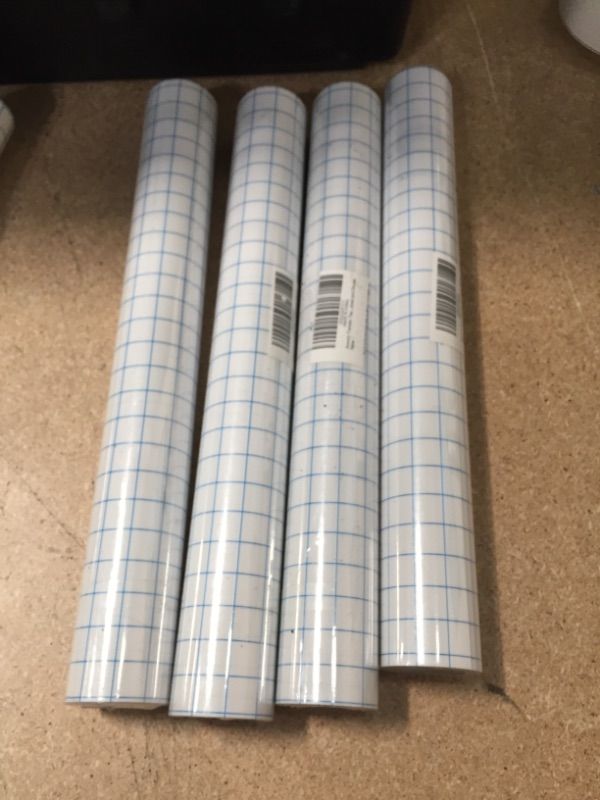 Photo 2 of **SET OF 4**
12" x 16' Transfer Tape Roll, Blue Mesh Heat Transfer Vinyl, Transfer Tape for Vinyl for Walls, Decorations, Silhouettes, Guest Shows, Windows and Decals