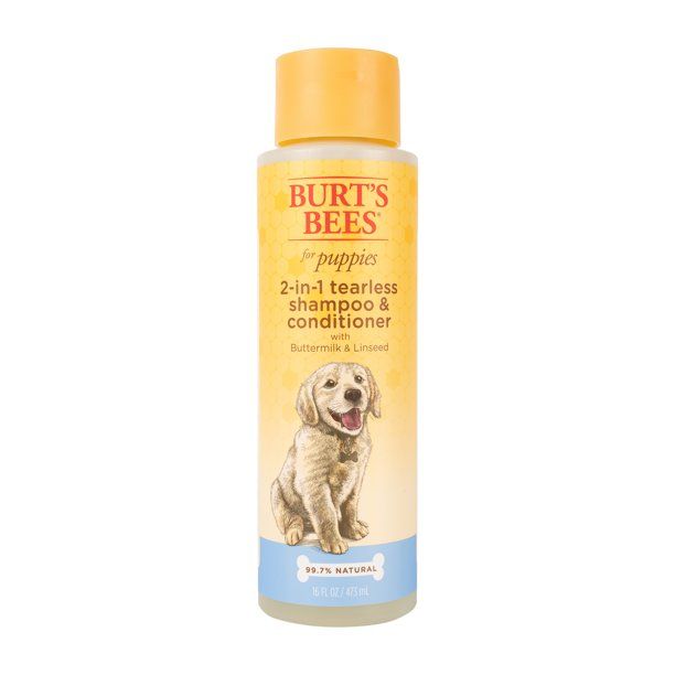 Photo 1 of **PACK OF 2**
Burt's Bees Natural Pet Care Tearless 2 in 1 Puppy Shampoo and Conditioner with Buttermilk and Linseed Oil, 16 oz.
