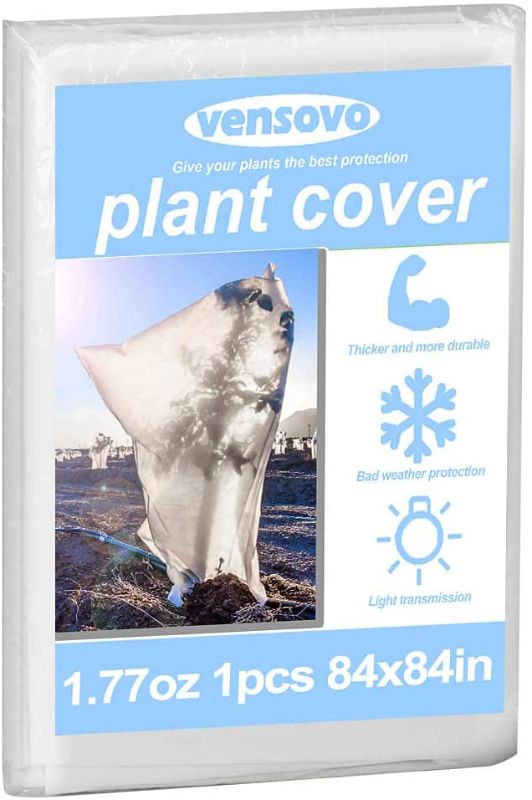 Photo 1 of **SET OF 2**
Plant Covers Freeze Protection - 1.77oz 84x84 inch Tree Cover Rectangle Frost Protection Blankets for Plants, Reusable Shrub Jakets Covers for Winter, with Drawstring