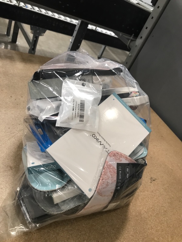 Photo 1 of ASSORTED MIXED PHONE CASES, APPLE WATCH BANDS, MOUSE PADS, SCREEN PROTECTION & AIRPOD CASES BUNDLE, SOLD AS IS, NON-REFUNDABLE **ALL NEW **
