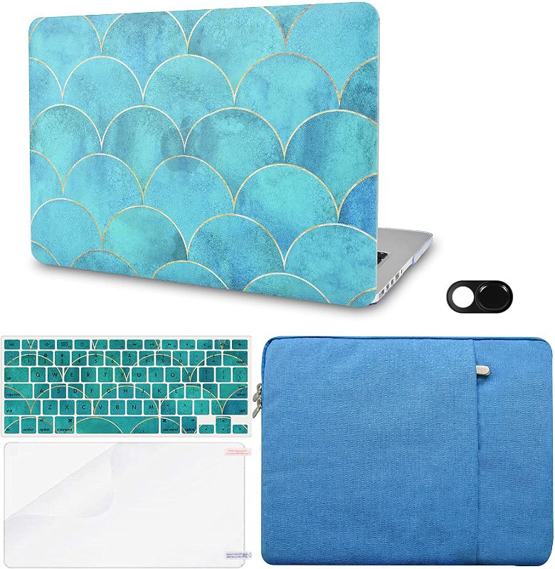 Photo 1 of KECC Compatible with MacBook Air 13'' Case 2022 2021 2020 A2337 M1 A2179 Touch ID Plastic Hard Shell + Keyboard Cover + Sleeve + Screen Protector + Webcam Cover (Japanese Circle Pattern)
