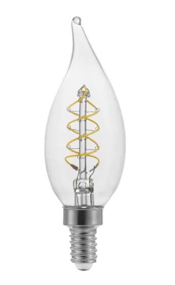 Photo 1 of (PACK OF 2)
40-Watt Equivalent BA11 Dimmable Fine Bendy Filament Candelabra Base LED Vintage Edison Light Bulb Daylight (3-Pack)
