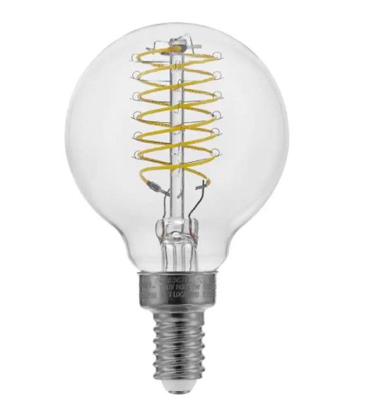 Photo 1 of **PACK OF 4**
60-Watt Equivalent G16.5 Dimmable Fine Bendy Filament LED Vintage Edison Light Bulb Daylight 5000K (2-Pack)
