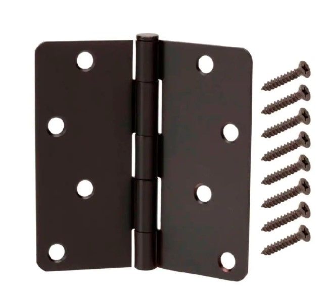 Photo 1 of **PACK OF 12**
4 in. Oil-Rubbed Bronze 1/4 in. Radius Door Hinge
