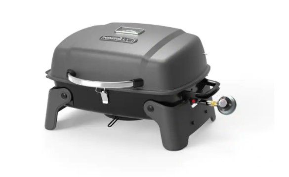 Photo 1 of 1-Burner Portable Propane Gas Table Top Grill in Black
