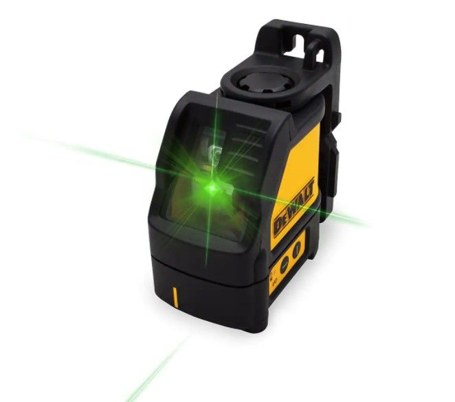 Photo 1 of **DAMAGED**
165 ft. Green Self-Leveling Cross Line Laser Level with (3) AAA Batteries & Case
