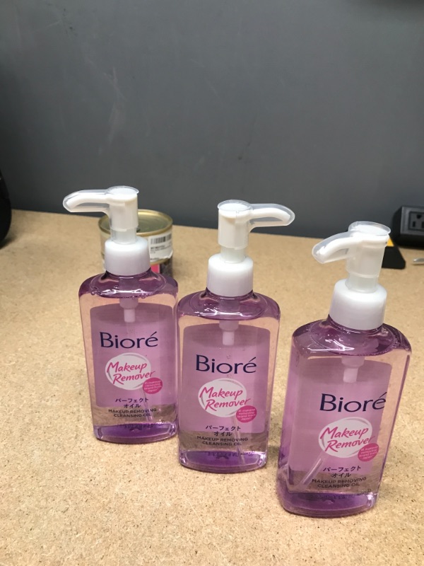 Photo 2 of **PACK OF 3**
Bioré J-Beauty Makeup Removing Cleansing Oil, Top Japanese Makeup Remover, Oil-Based Cleanser, 7.8 Ounces
