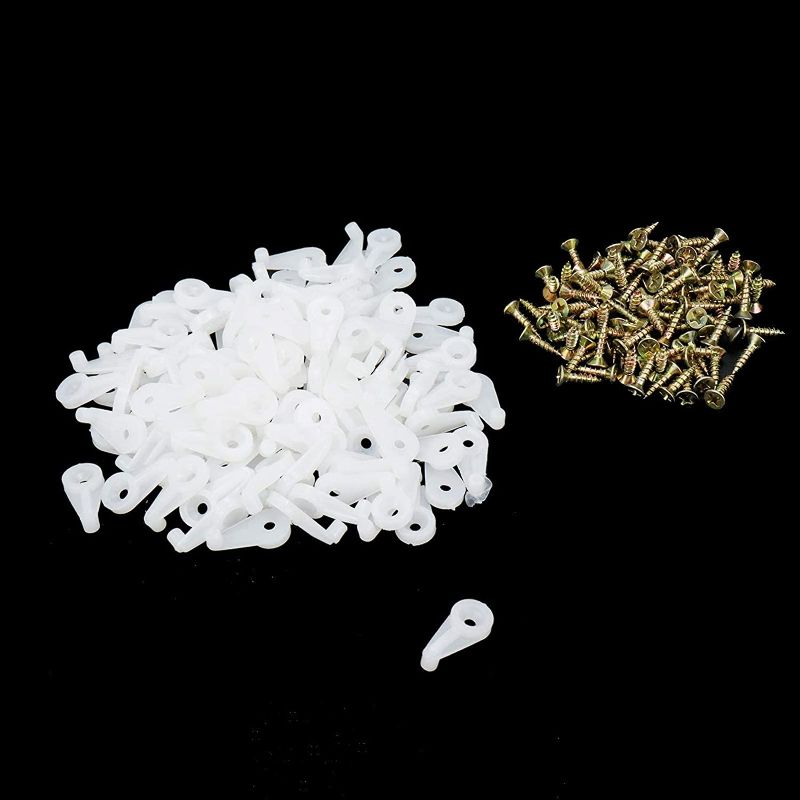 Photo 1 of **SET OF 2**
HONJIE Mirror Glass Retainer Holder Clips Kit for Storm Door,Plastic Clear Offset Cabinet Door,4mm-White-100PCS

