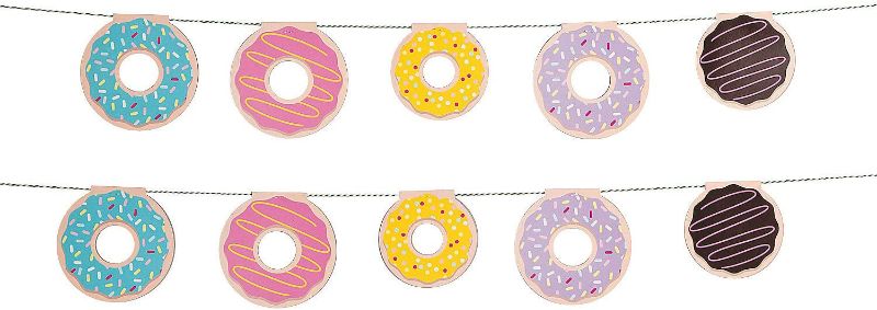 Photo 1 of **SET OF 4**
Fun Express - Donut Party Garland for Birthday - Party Decor - Hanging Decor - Garland - Birthday