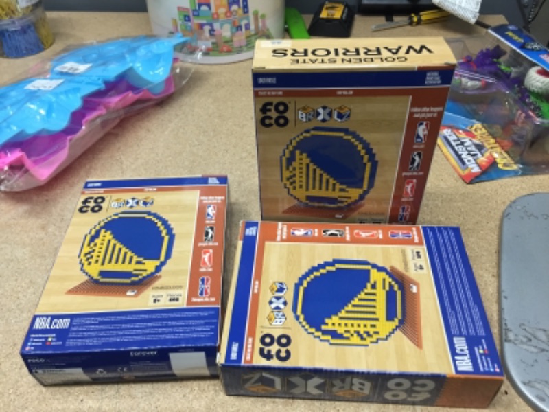 Photo 2 of **SET OF 3**
Golden State Warriors BRXLZ Logo 3D Puzzle
