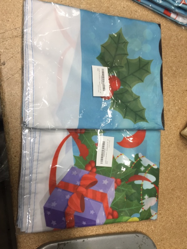 Photo 1 of **SET OF 2**
Large Merry Christmas Banner Snowman Christmas Tree Christmas Gift pattern New Year Party Indoor and Outdoor Hanging Decorations 120'' x 20''

