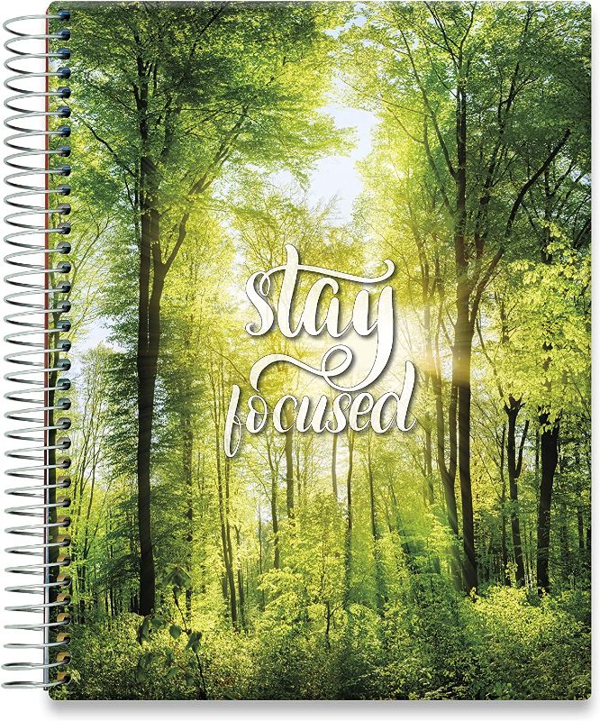 Photo 1 of Tools4Wisdom 2022 Planner 2022 Calendar - 12 Month - 8.5x11" Hardcover - Full Color 2022 Daily Planner with Weekly and Monthly 2-Page Spreads - 12 Tabs - Planner Stickers - JA12 - Stay Focused Forest
