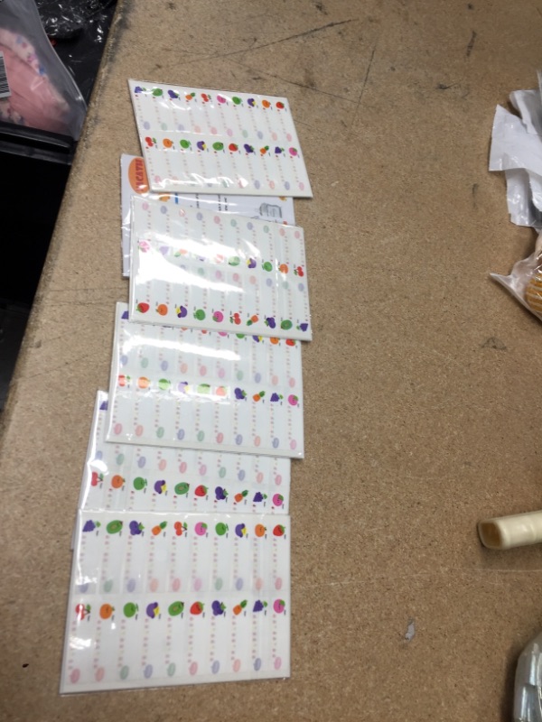 Photo 1 of **SET OF 6**
Baby Bottle Labels for Daycare, Kids Name Labels for School Waterproof, Daycare Labels for Bottles, Self-Laminating Write-On Waterproof Dishwasher Safe Self-Adhesive Label Stickers (Fruit-120pcs)
