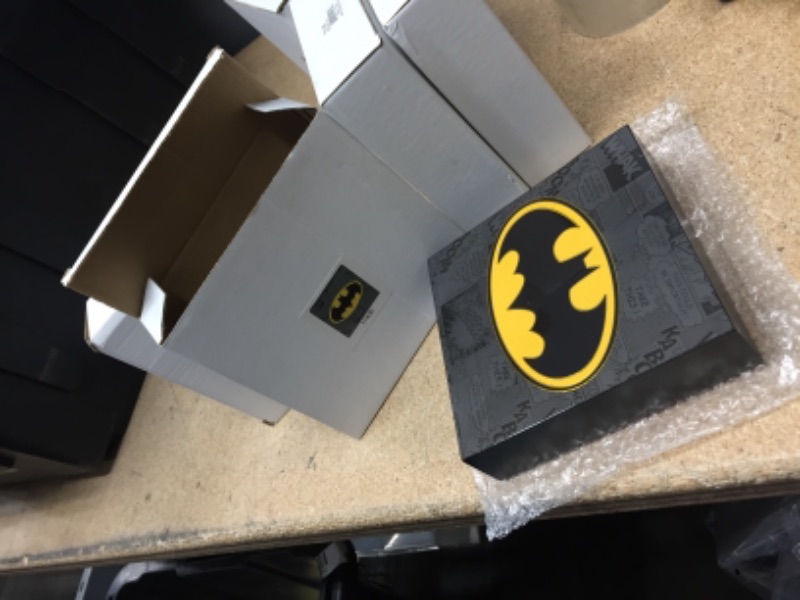 Photo 2 of **SET OF 2**
Spoontiques Batman Box Sign, Gray
