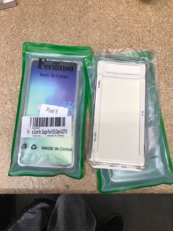 Photo 1 of **SET OF 2**
Ferilinso Designed for Google Pixel 6 5G Case, Shockproof Protective Phone Case Slim Cover, Military Grade Protection, 10X Anti-Yellowing, Max Airbag Drop Protection, Clear
