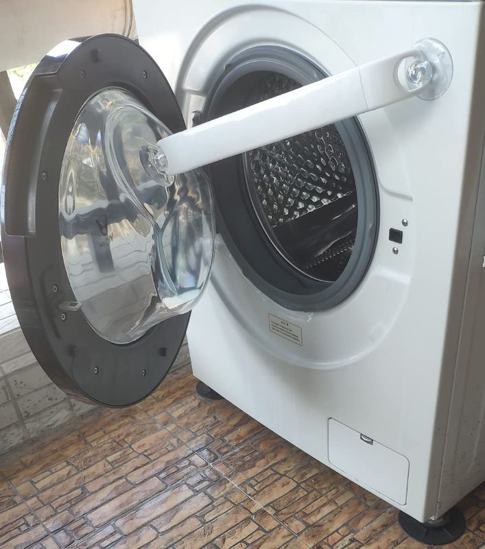 Photo 1 of **SET OF 2**
Front Load Washer Door Prop & Stopper - Keeps Washer Well Ventilated to Prevent Odor - White
