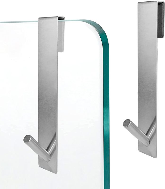 Photo 1 of **SET OF 3**
Fonuno Extended Shower Door Hooks Towel Hooks 7 Inch Over Glass Door Hook for Bathroom Frameless Glass Shower Door 2 Packs Concise Design (Silver)

