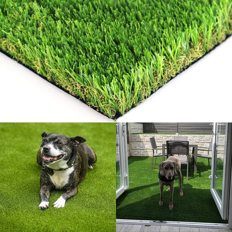 Photo 1 of  Artificial Grass Lawn Turf 5 FT x 8 FT(40 Square FT) 0.8inch Realistic Synthetic Grass Mat, Indoor Outdoor Garden Lawn Landscape for Pets,Fake Faux Grass Rug with Drainage Holes
